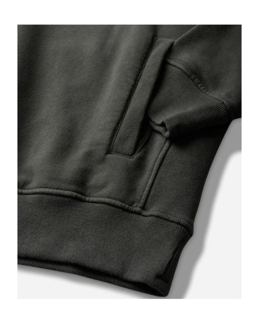 Stone Island Black Logo Patch Drawstring Hoodie for men