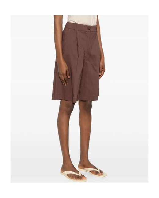 Pinko Brown Tailored Shorts
