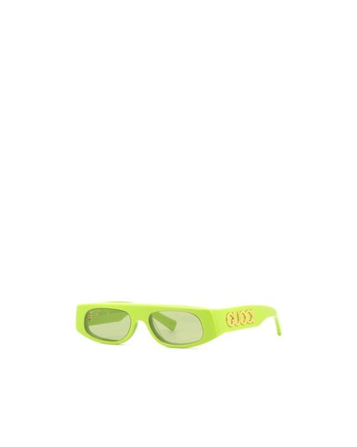 Gucci Yellow Eyewear	Rectangle Frame Sunglasses