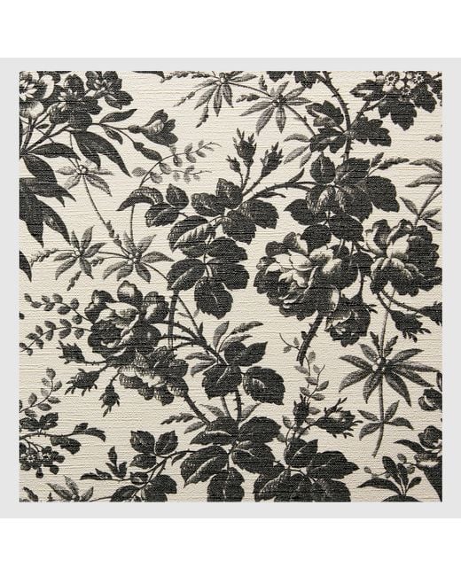 Gucci White Herbarium Print Wallpaper for men