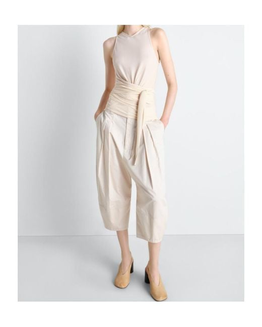 Lemaire White Sleeveless Wrap Tops
