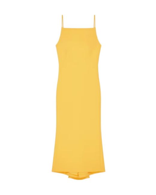 Givenchy Yellow Sliced Midi Dress