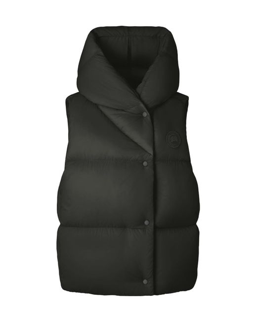 Canada Goose Black Logo Patch Padded Vest