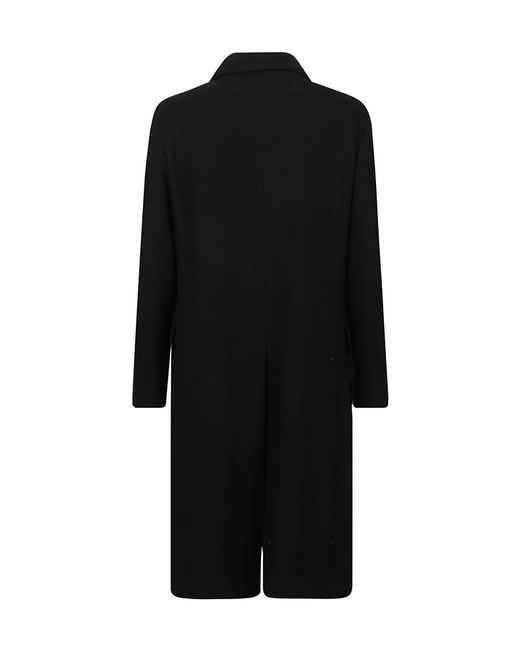 Lardini Black Double-Breasted Tailored Coat for men