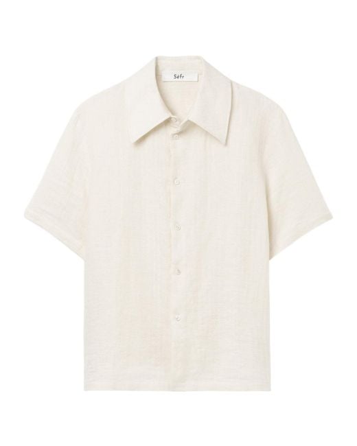 Séfr White Short Sleeve Shirt for men