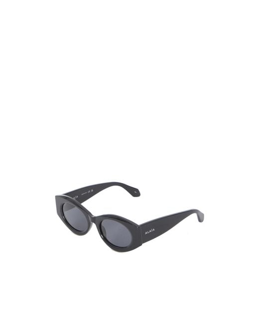 Alaïa White Oval Sunglasses
