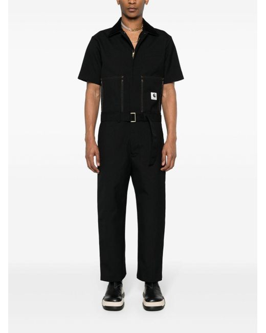 Sacai Black X Carhartt Wip Suiting Bonding Jumpsuit for men