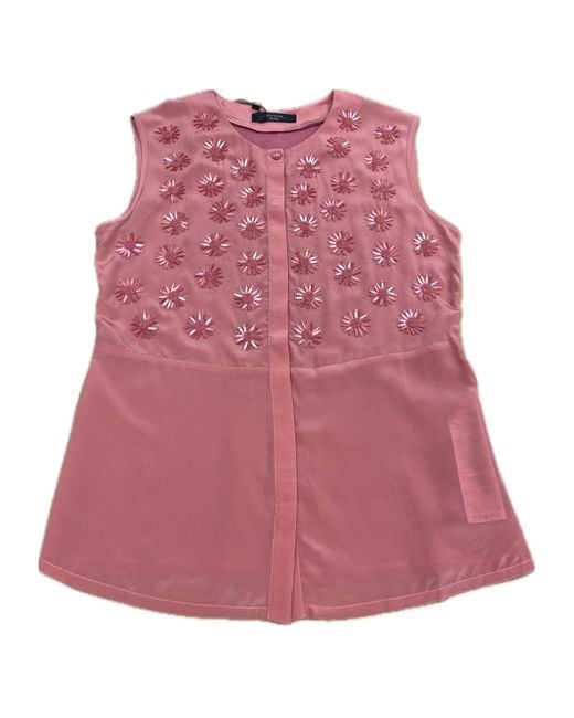 Max Mara Red Sleeveless Tops