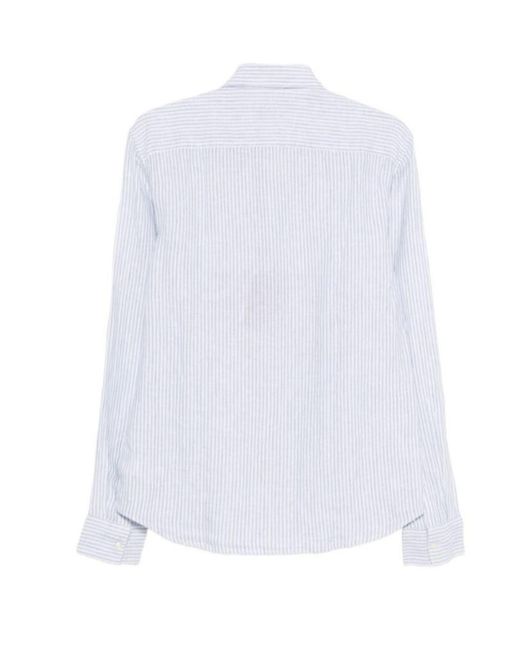 Michael Kors White Striped Shirt for men