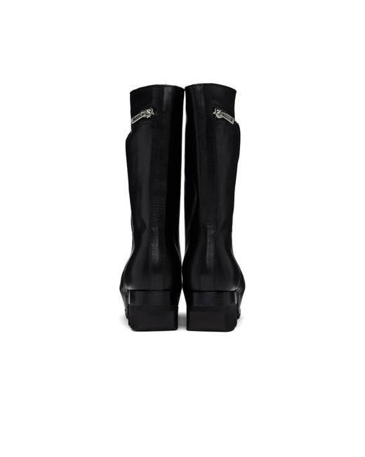 Rick Owens Black Hollywood Bauhaus Ballast Pull Boots