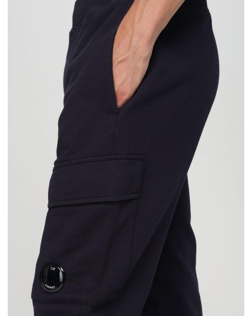 C P Company Blue Tapered Leg Cargo Track Pants for men