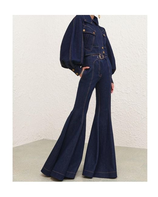 Zimmermann Blue Long-Sleeved Denim Jacket