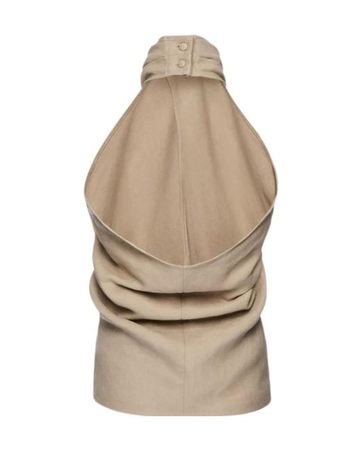 Magda Butrym Natural Cut-Out Blouse