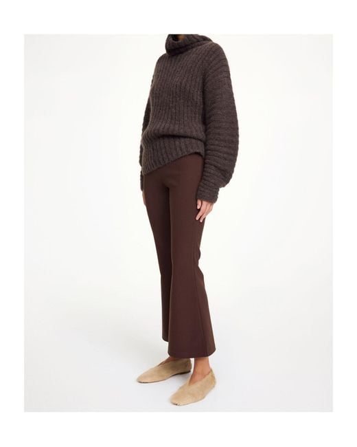By Malene Birger Brown Vilanna Flared High-Waist Trousers