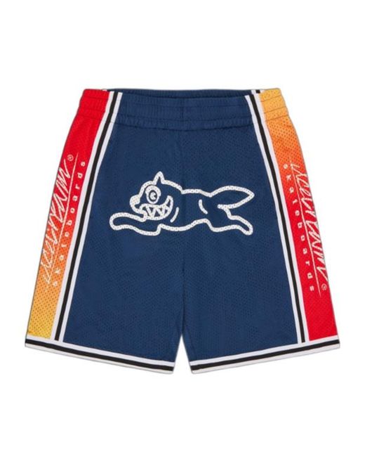 ICECREAM Blue Running Dog Basketball Shorts for men