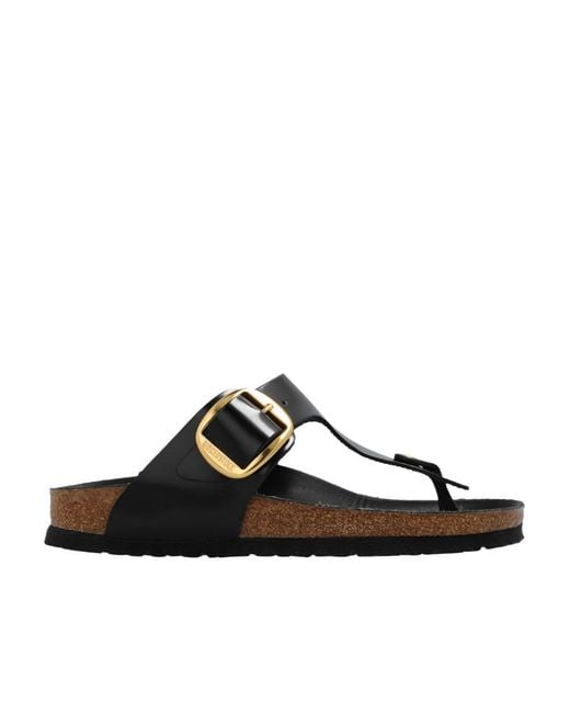 Birkenstock Black Gizeh Big Buckle Sandals