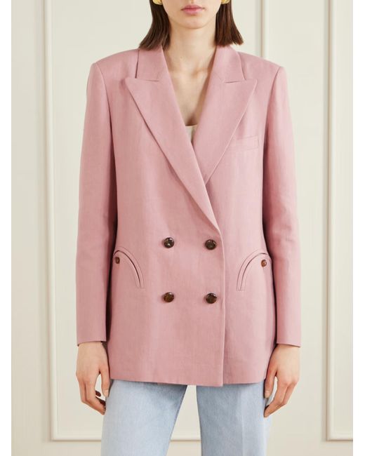 Blazé Milano Pink Double-Breasted Blazer