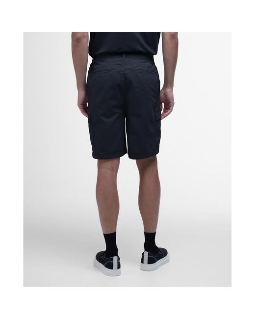 Barbour Black Ripstop Cargo Shorts for men