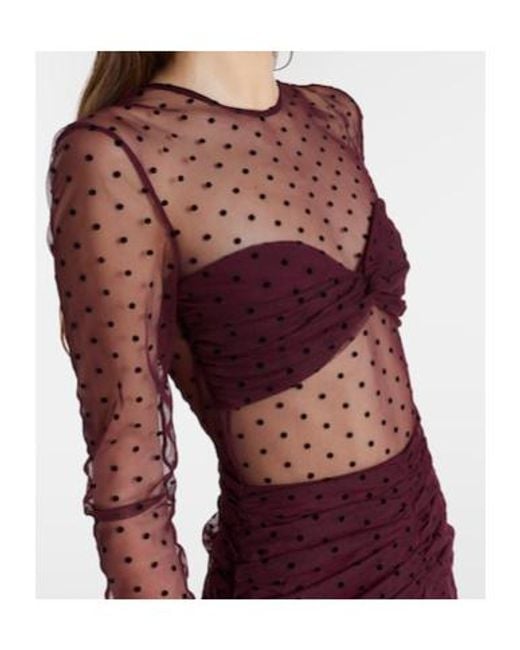 Rebecca Vallance Purple Barbera Point D'Esprit Tulle Gown