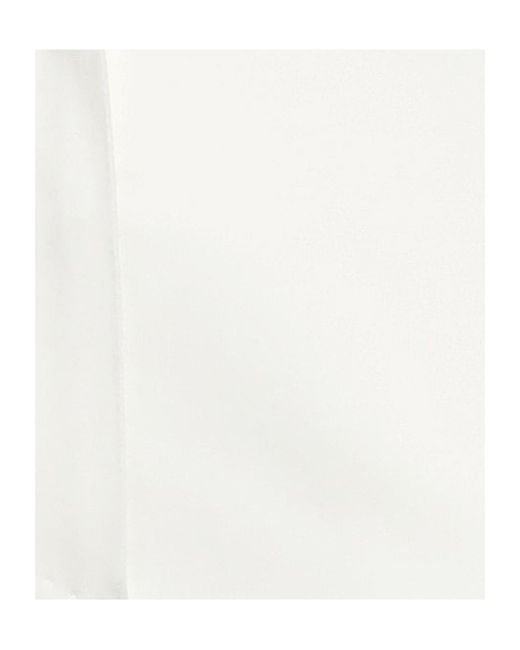Max Mara White Solid Color Stretch Pants