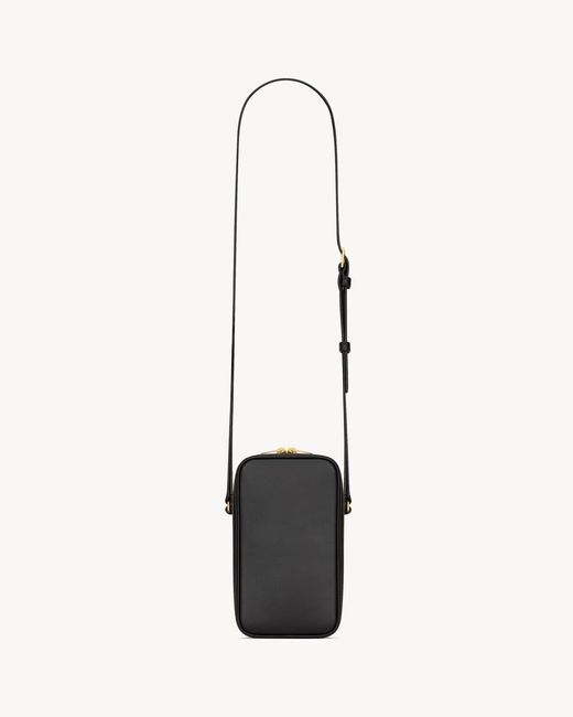 Saint Laurent White Paris Zip-Up Nano Messenger Bag for men