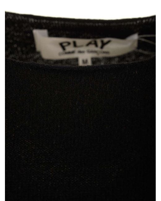 COMME DES GARÇONS PLAY Black Heart-Logo Wool Sweater for men