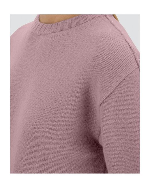 Herno Purple Crew-Neck Wool Sweater