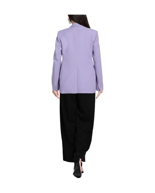 Max Mara Purple Blazer Virgin Wool