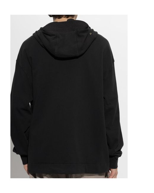 C P Company Black Goggle-Detail Zip-Up Sweatshirt for men