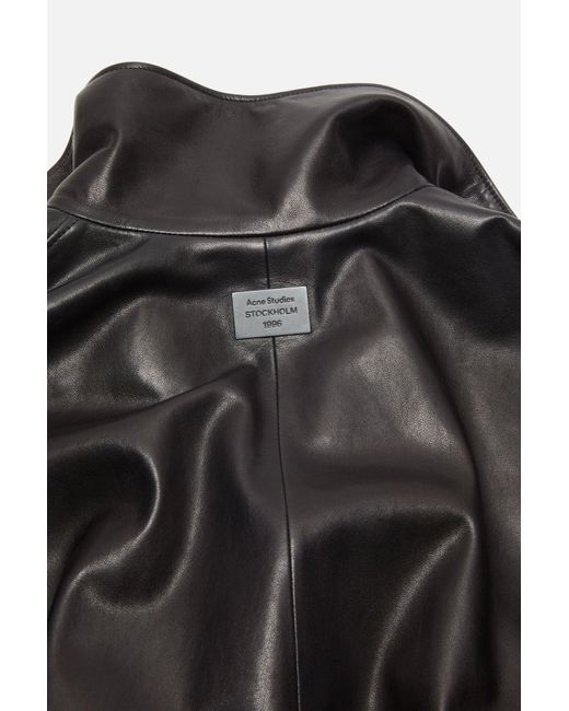 Acne Black Zip-Up Leather Jacket