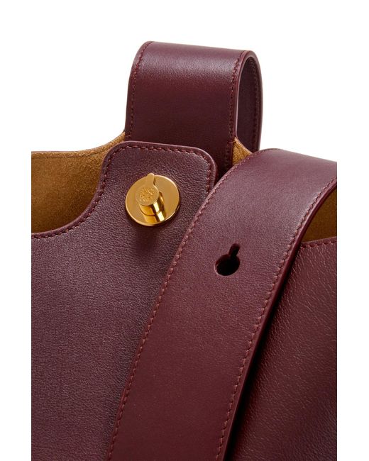 Loewe Red Medium Pebble Bucket Bag