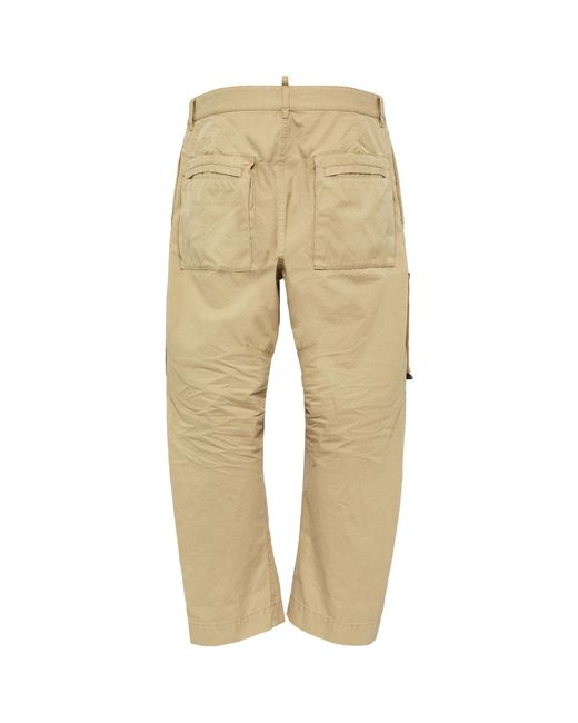 DSquared² Natural Straight Leg Cargo Pants for men