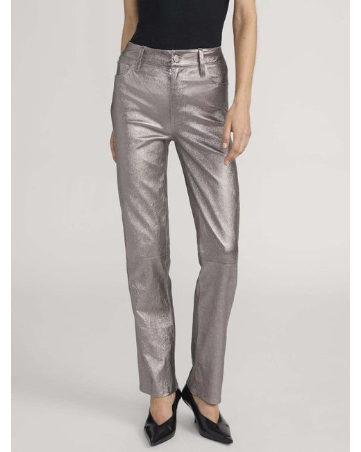 FRAME Gray Casual Pants With Belt Loops