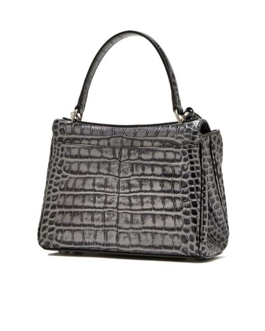 Balenciaga Black Rodeo Embossed Metallized Handbag