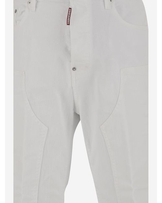 DSquared² Gray Straight-Leg Cargo Trousers for men