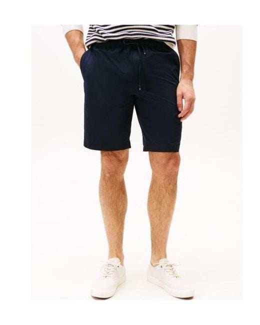 Tommy Hilfiger Blue Drawstring Elastic-Waist Shorts for men