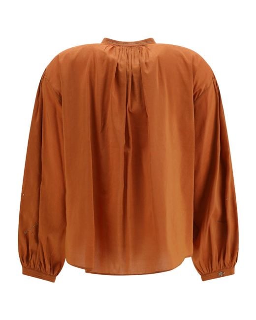 Forte_forte Brown Fleurs Dorient Embroidered Shirt
