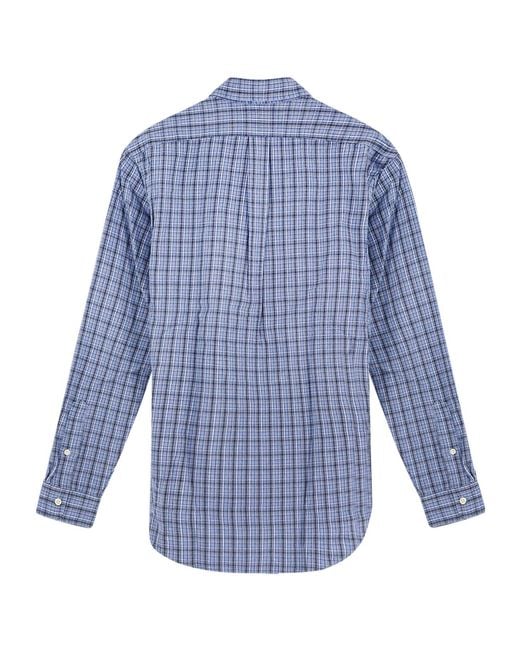Polo Ralph Lauren Blue Madras Check Shirt for men