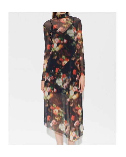 AllSaints Multicolor Gracie Sheer Floral Midi Dress