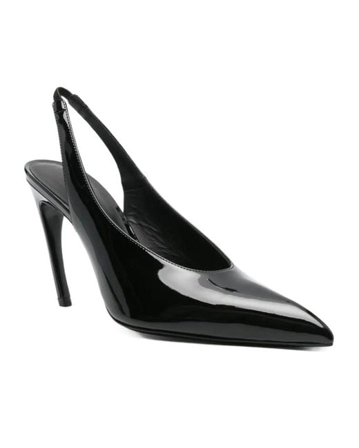 The Attico Black Pointed-Toe Stiletto Heels