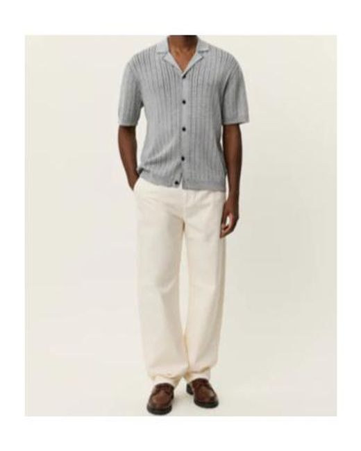 Les Deux Gray Evan Knitted Shirt for men