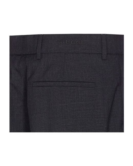Gucci Blue Wide Leg Tailored Trousers