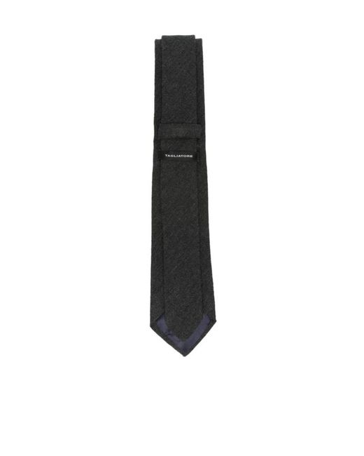 Tagliatore Black Pointed Tie for men