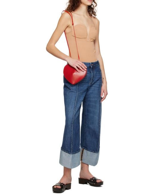 Alaïa Red Alaïa Le Coeur Heart-Shape Crossbody Bag