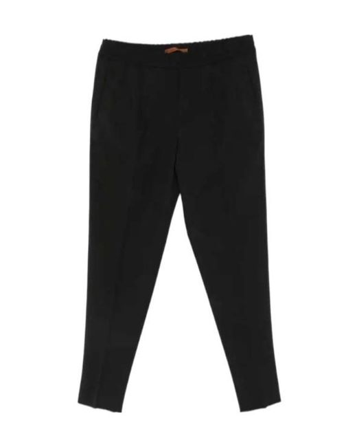 Zegna Black Elastic Waist Sports Pants for men