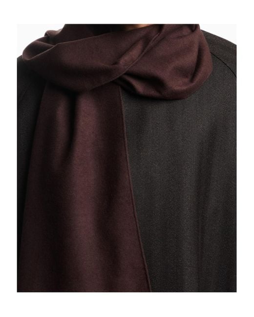 Emporio Armani Brown Rectangular Scarf for men
