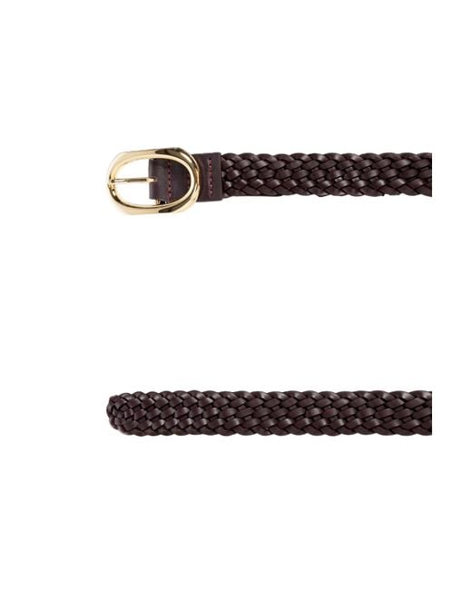 Anine Bing White Signature Link Belt Braided