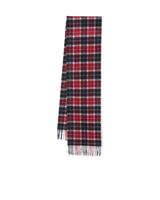 Barbour Red Pattern Scarf for men