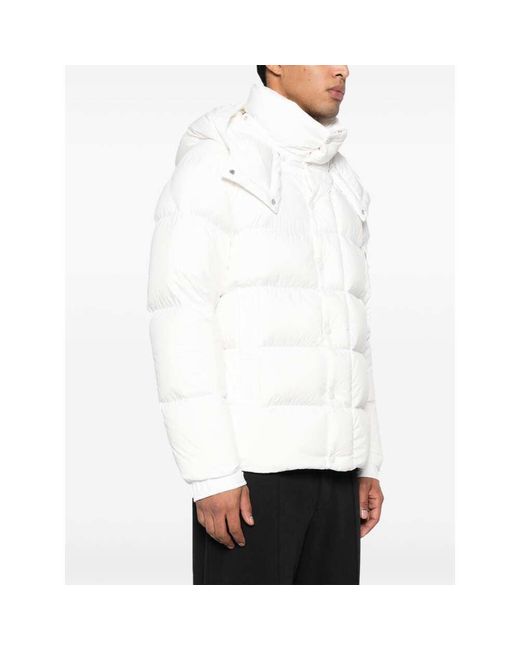 Moncler White Long-Sleeved Down Jacket for men