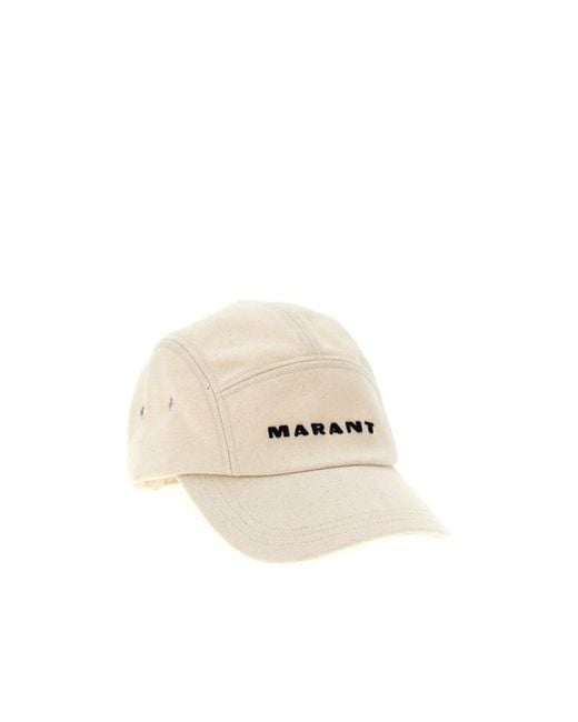 Isabel Marant Natural Logo Embroidered Baseball Cap for men